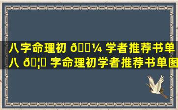 八字命理初 🐼 学者推荐书单「八 🦈 字命理初学者推荐书单图片」
